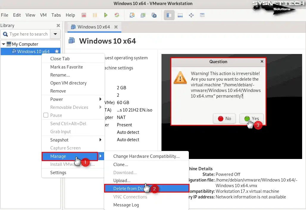 Sanal Makineyi Disk'ten Silme