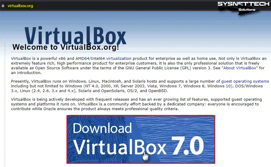 VirtualBox 7.0 Download