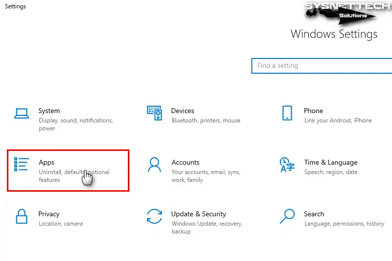 Windows 10'da Ayarlar / Uygulamalar'ı Açma
