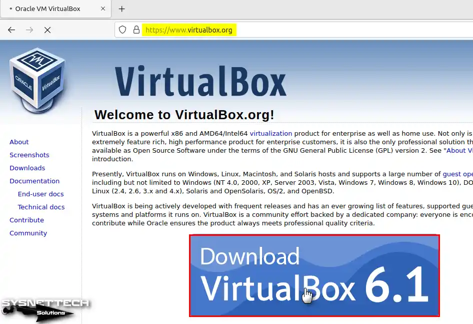 Linux İçin Oracle VM VirtualBox'ı İndirme