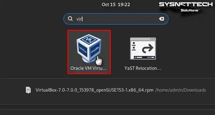 Oracle VM VirtualBox'ı Çalıştırma