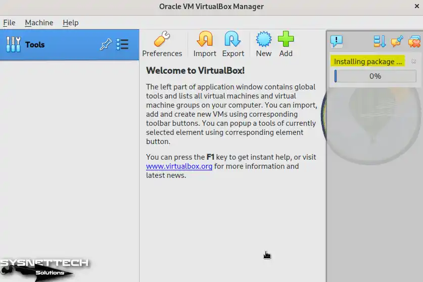 Installing Required Package for Virtual Machines