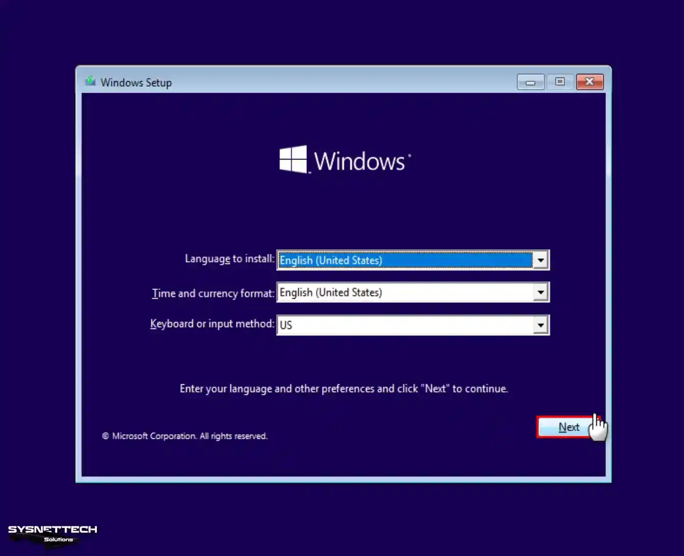 Windows 10 Kurulum Ekranı