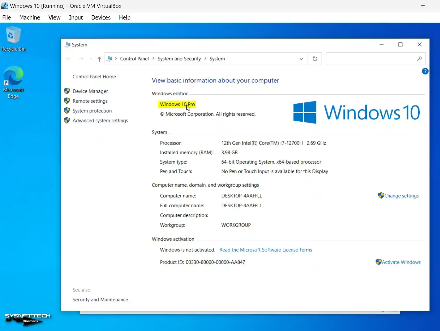 Windows 10'un Masaüstü Görünümü ve Sistem Özellikleri