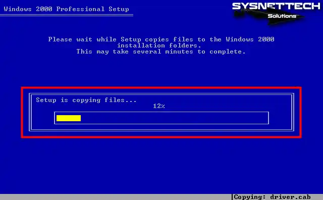 Windows Dosyaları Kopyalanıyor