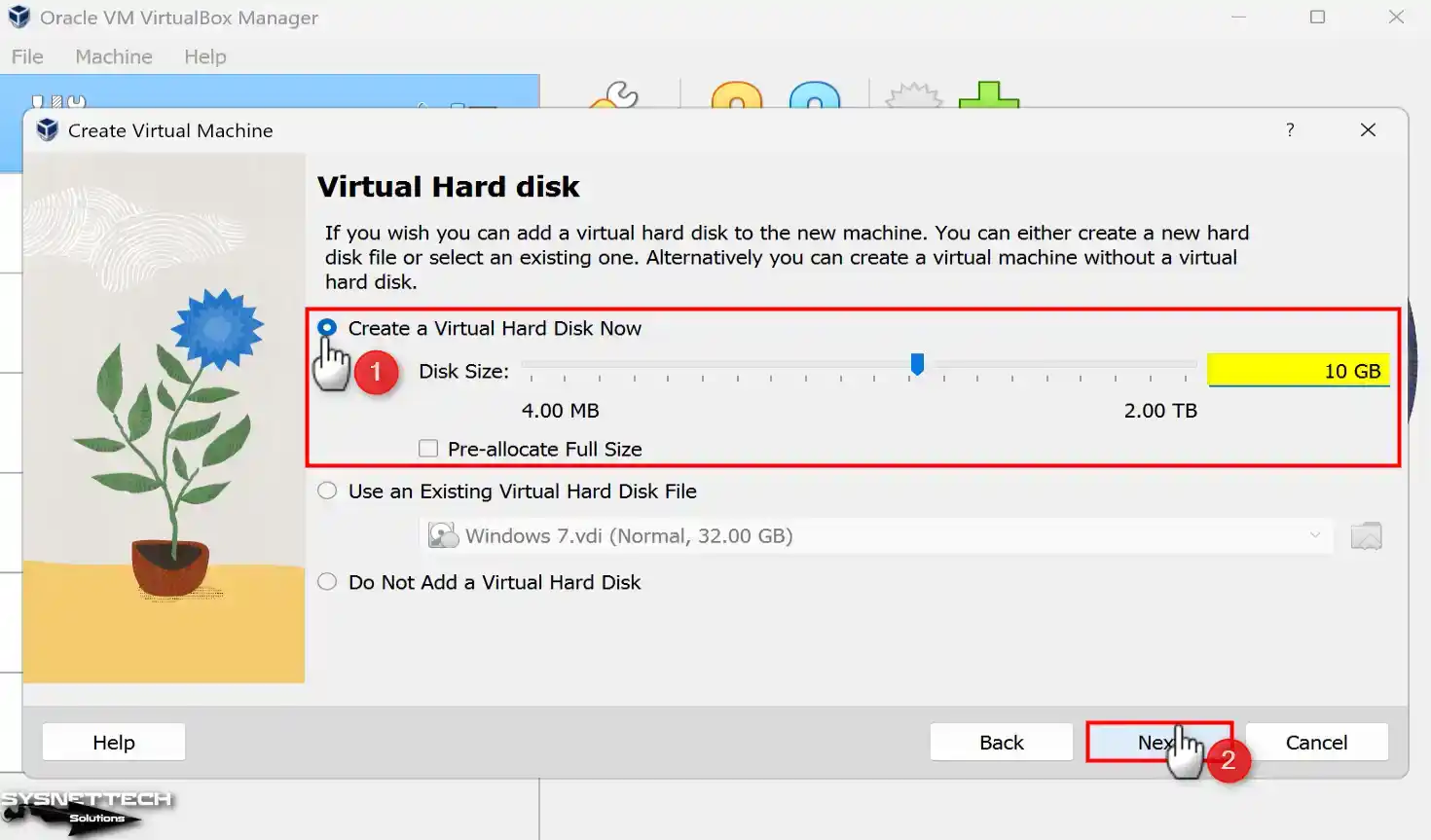 Creating a New 10GB Virtual Disk