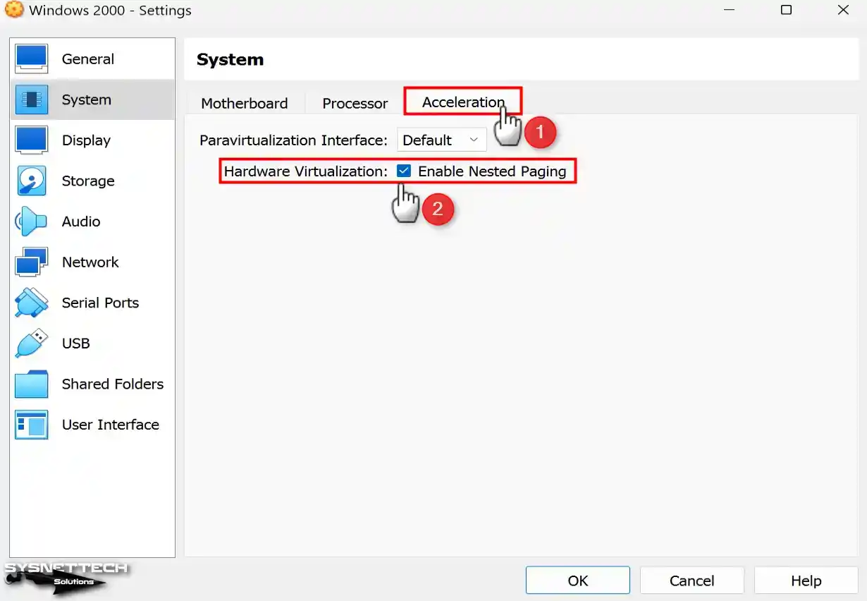 Enabling Nested Paging