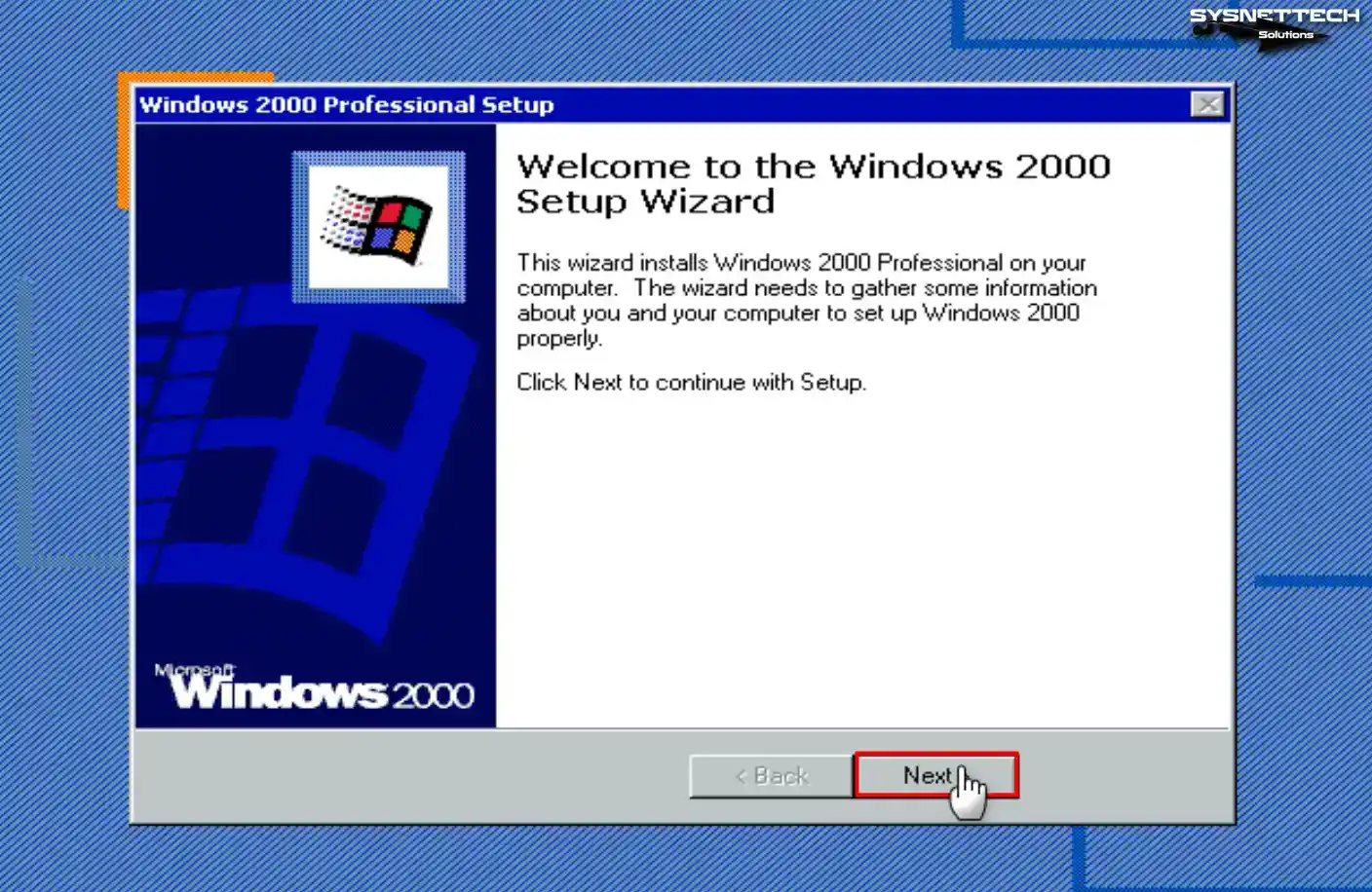 Windows 2000 Setup Wizard