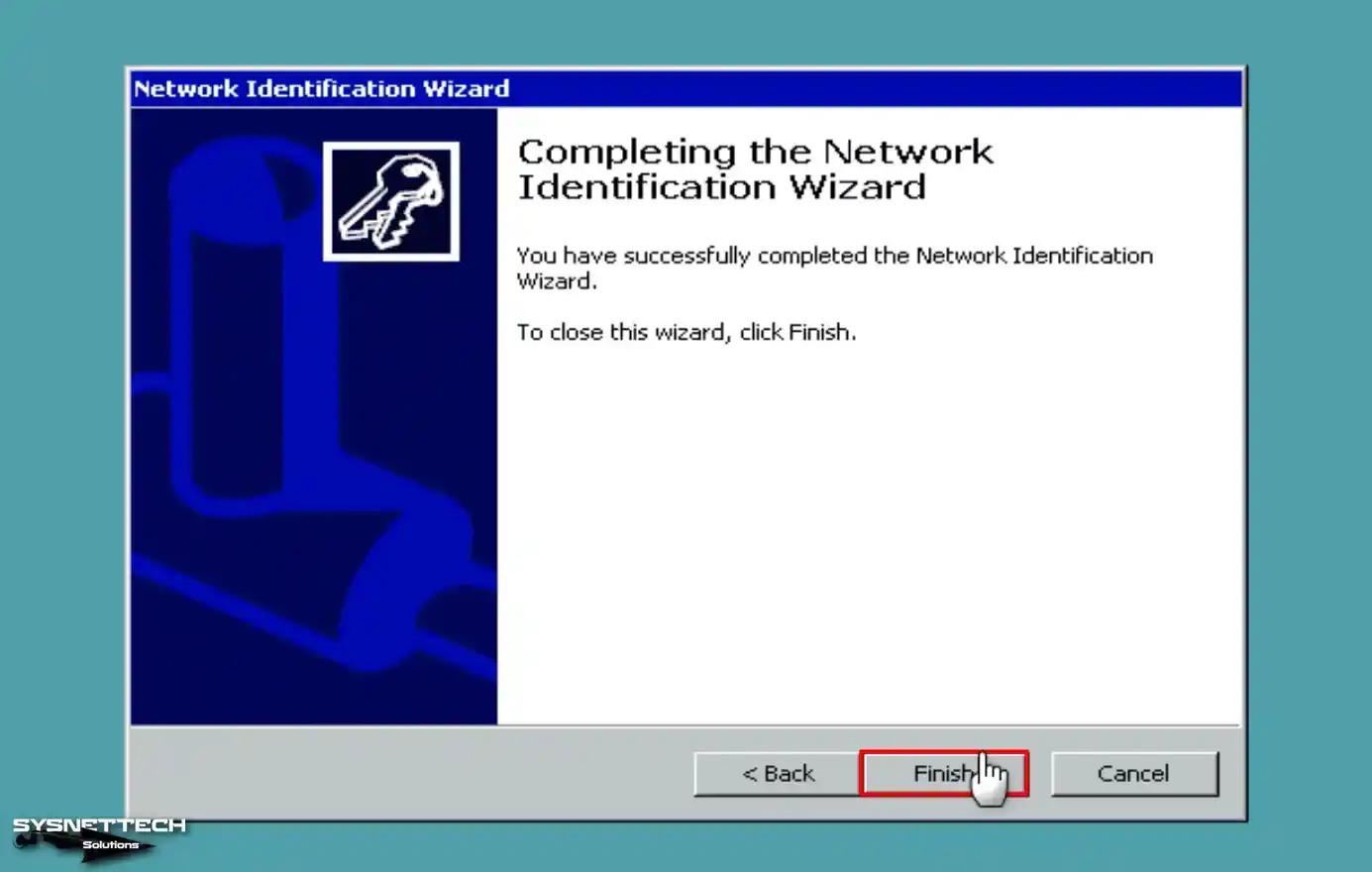 Closing the Network Diagnostics Wizard