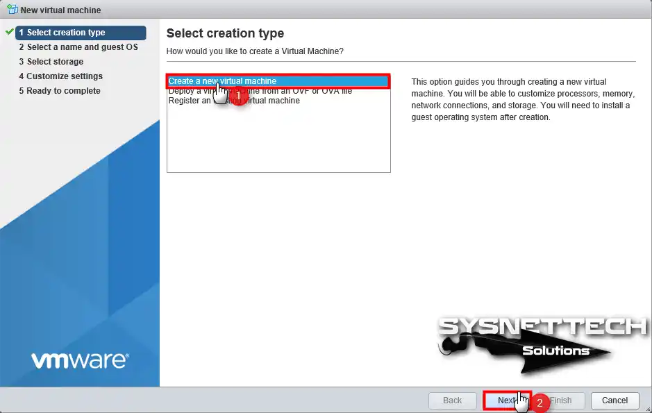 Creating a New Virtual Machine in ESXi