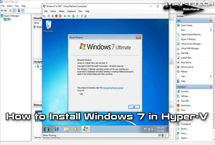 How to Install Windows 7 in Hyper-V Manager