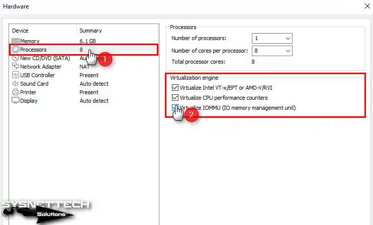 Enabling the Processor Virtualization Feature