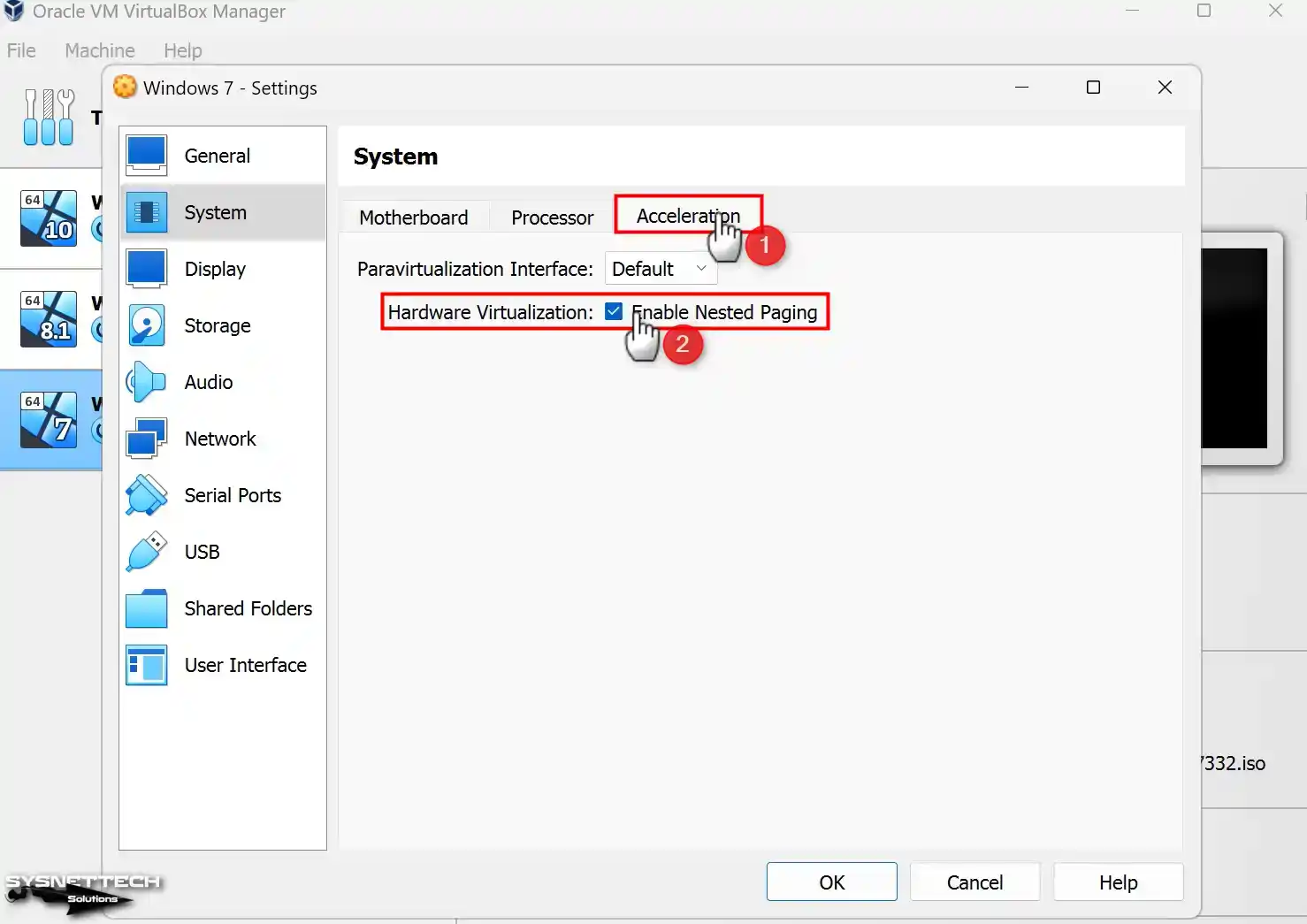 Enabling Nested Paging