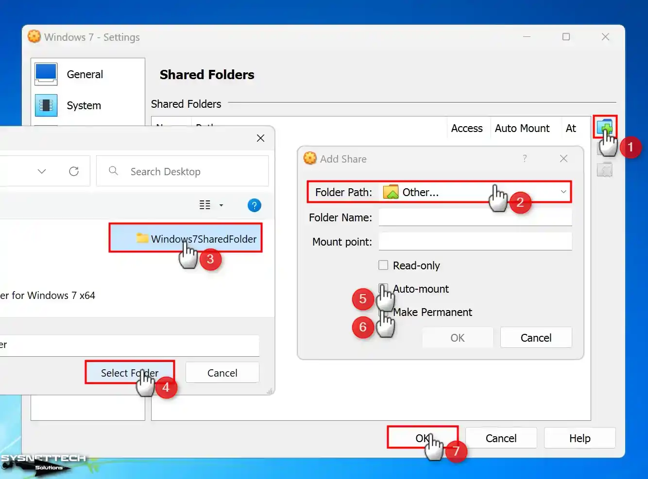 Adding the Path to the Shared Folder on the Host