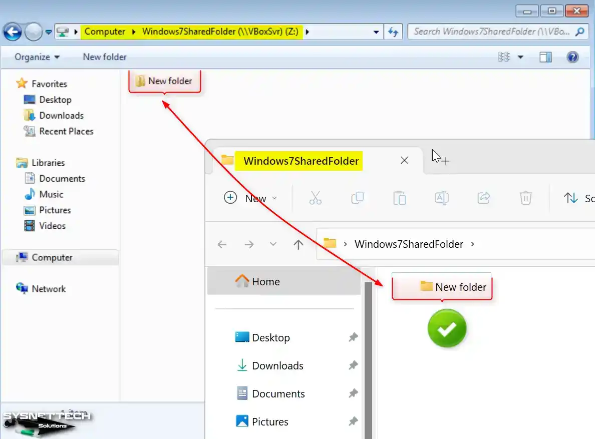 Checking Shared Folder Between Host and VM