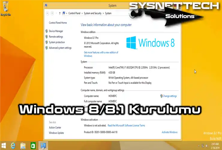 USB ile Windows 8 / 8.1 UEFI Kurulumu