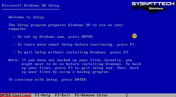 Windows 98 Lisans Anlaşmasını Kabul Etme