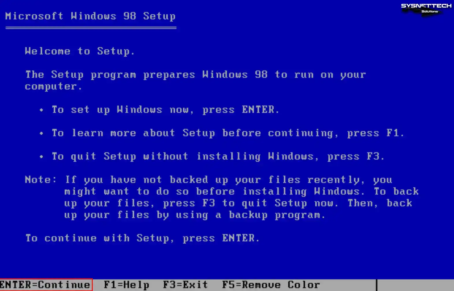 Microsoft Windows 98 Setup