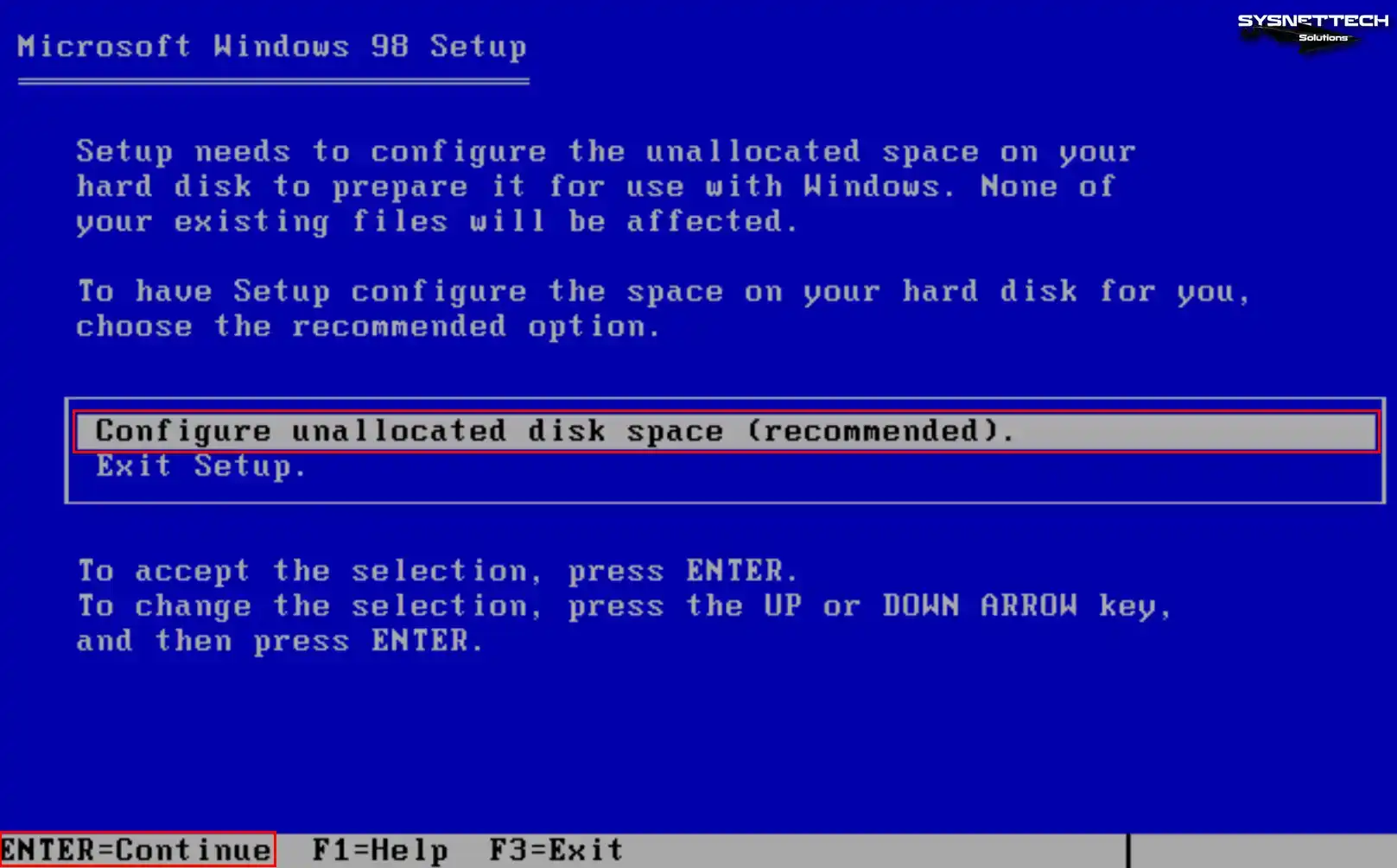 Configuring Unallocated Disk Space