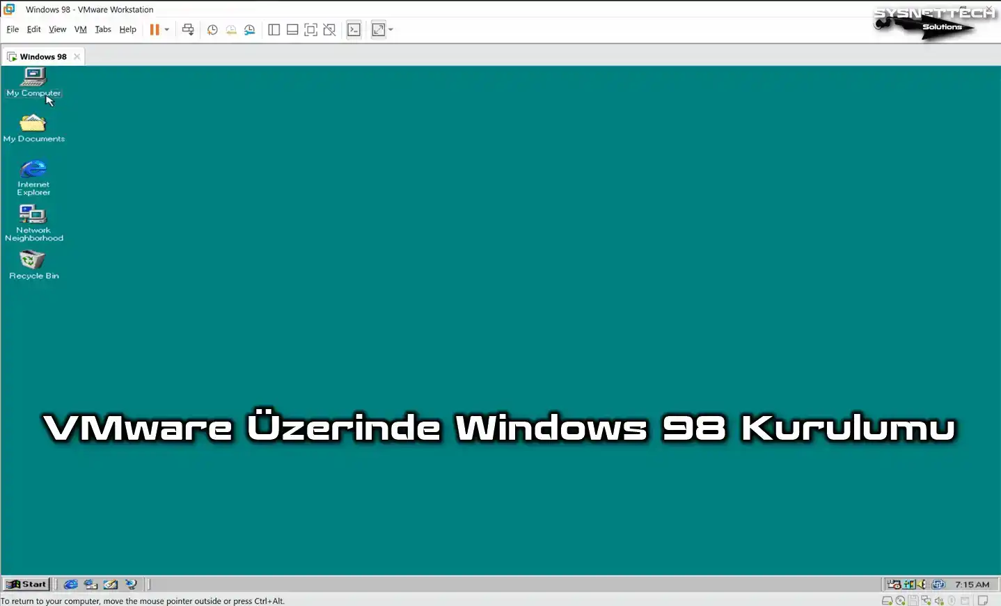 VMware Workstation ile Windows 98 Kurulumu