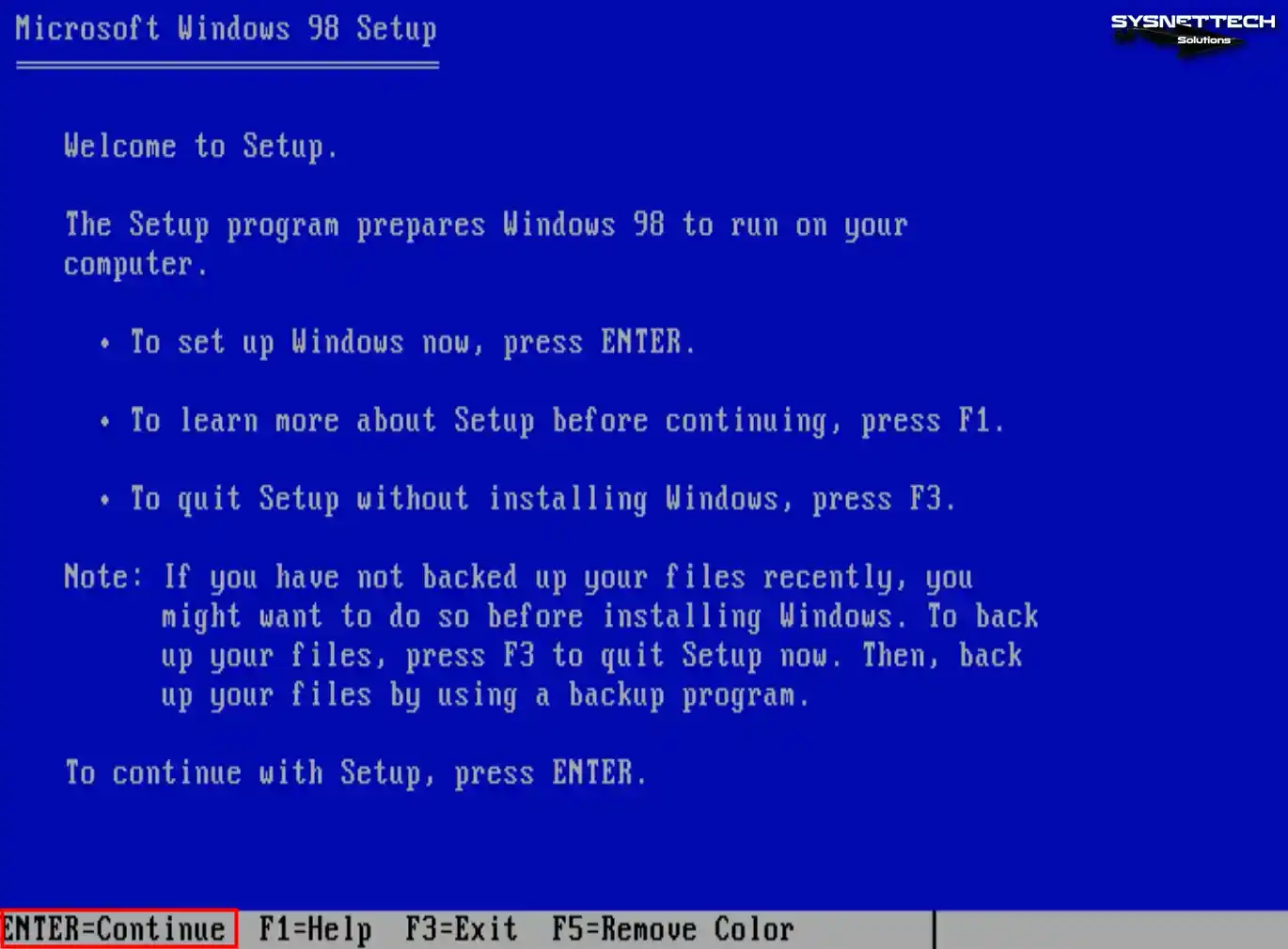 Microsoft Windows 98 Setup