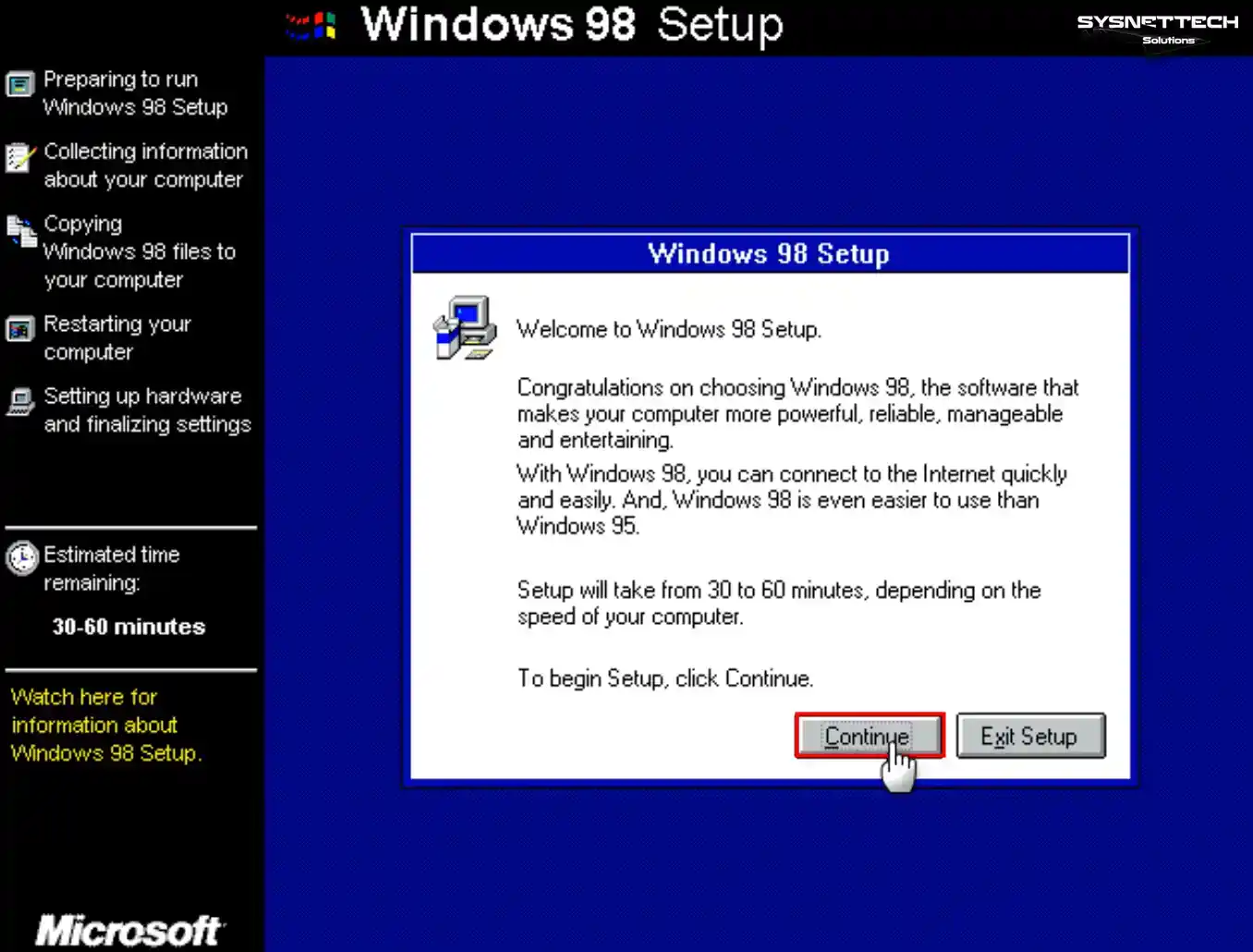 Windows 98 Kurulum Sihirbazı