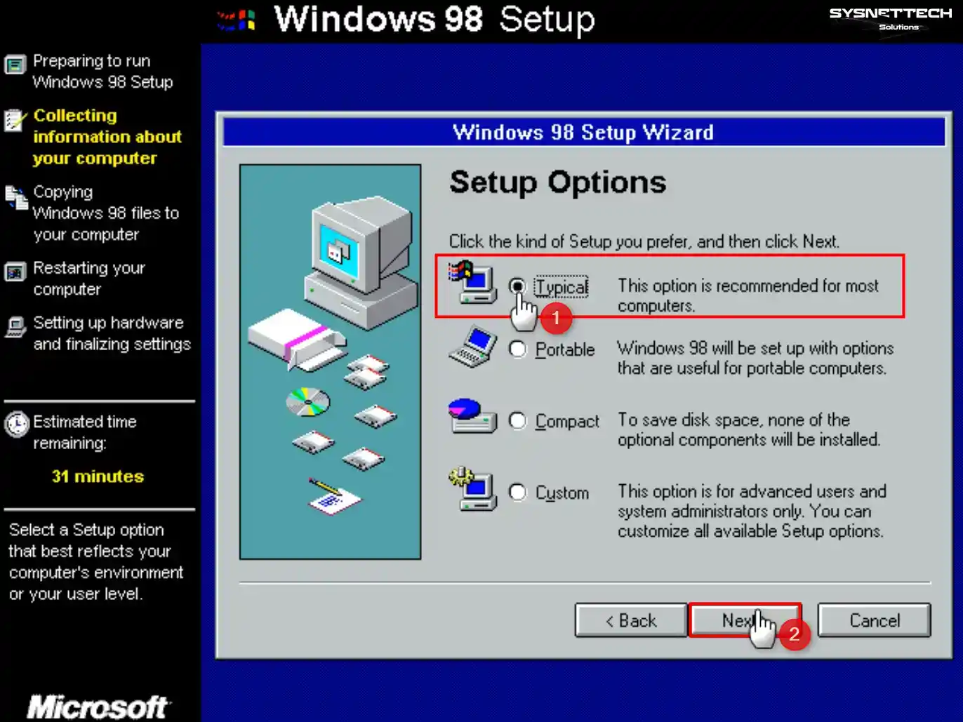 Tipik Windows Kurulumunu Seçme