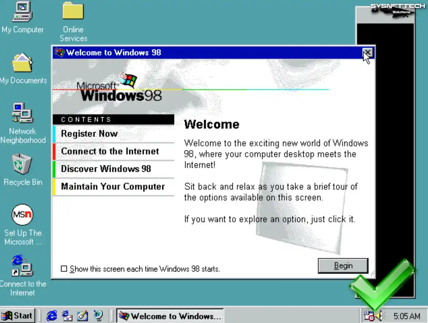 Windows 98'e Hoşgeldiniz