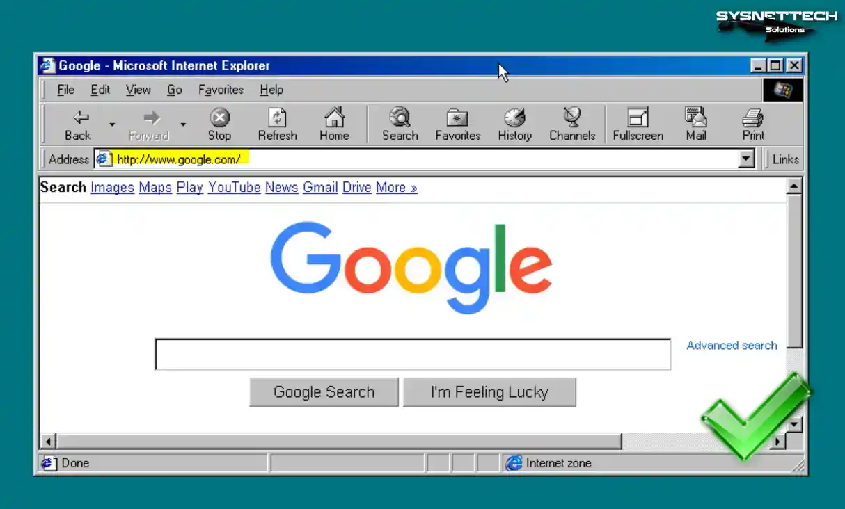 İnternet Explorer ile Google Arama Motorunu Ziyaret Etme