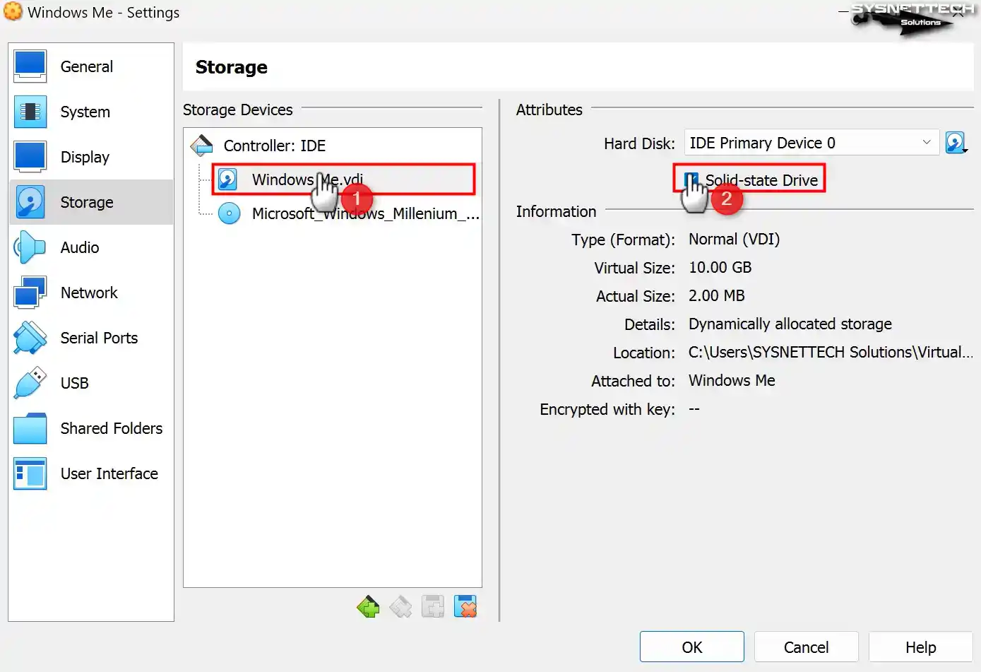 Configuring IDE Disk as SSD