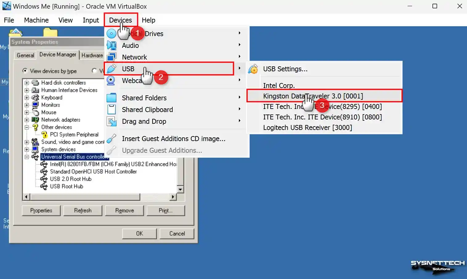 Connecting USB Disk to Virtual PC