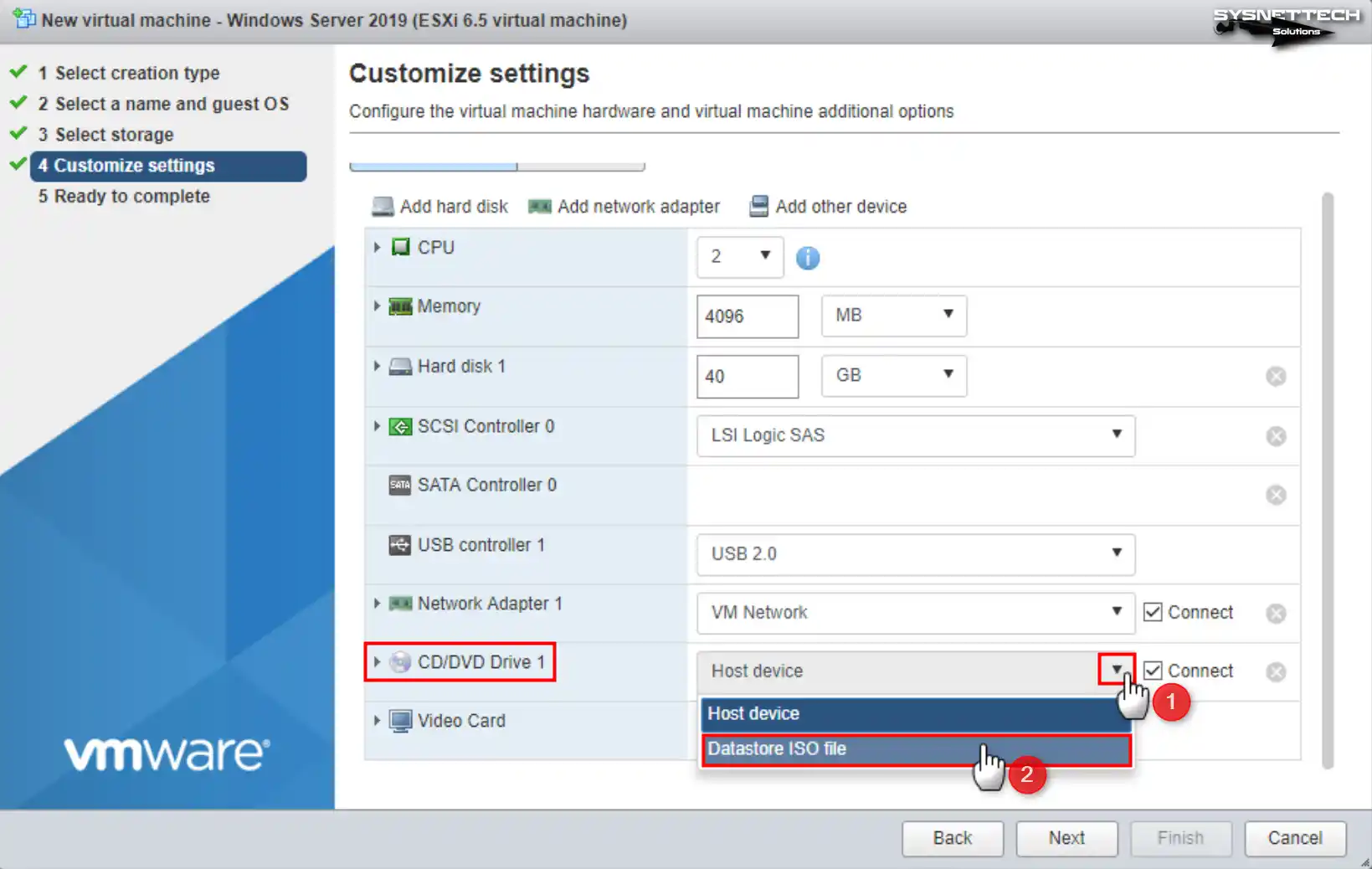 CD/DVD Drive 1 Settings