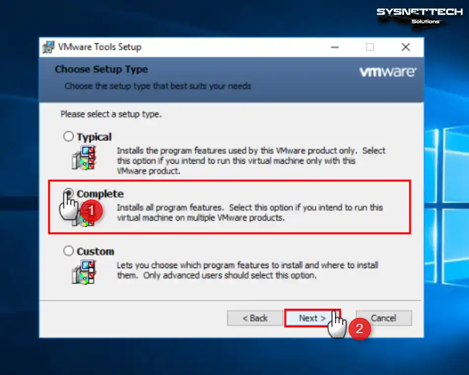 Determining the Installation Type for VMware Tools