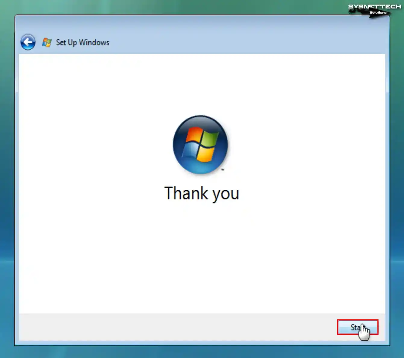 Start Windows Vista