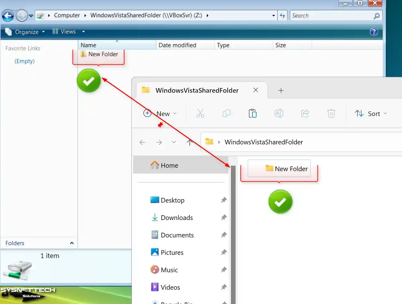 Checking the Availability of Shared Folder Between Host and VM