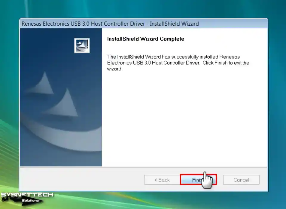 Closing the Renesas Driver Wizard