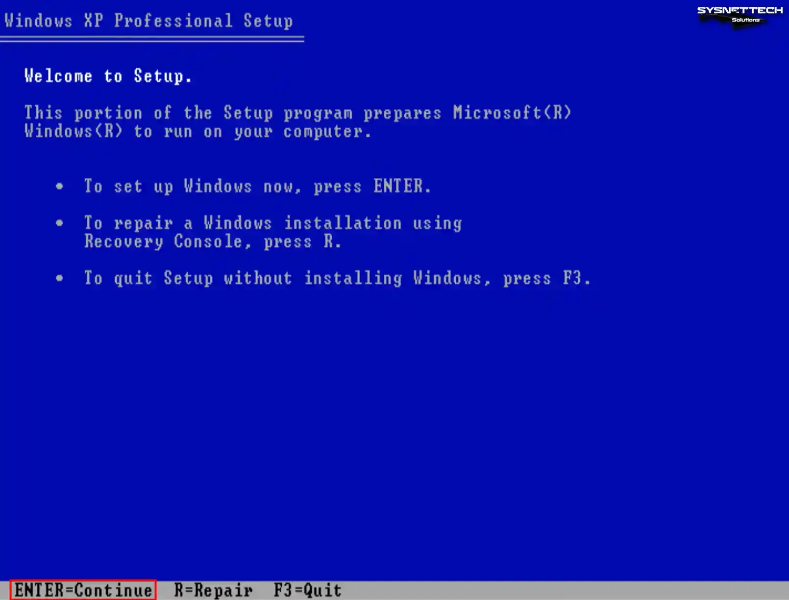 Windows XP Professional Setup