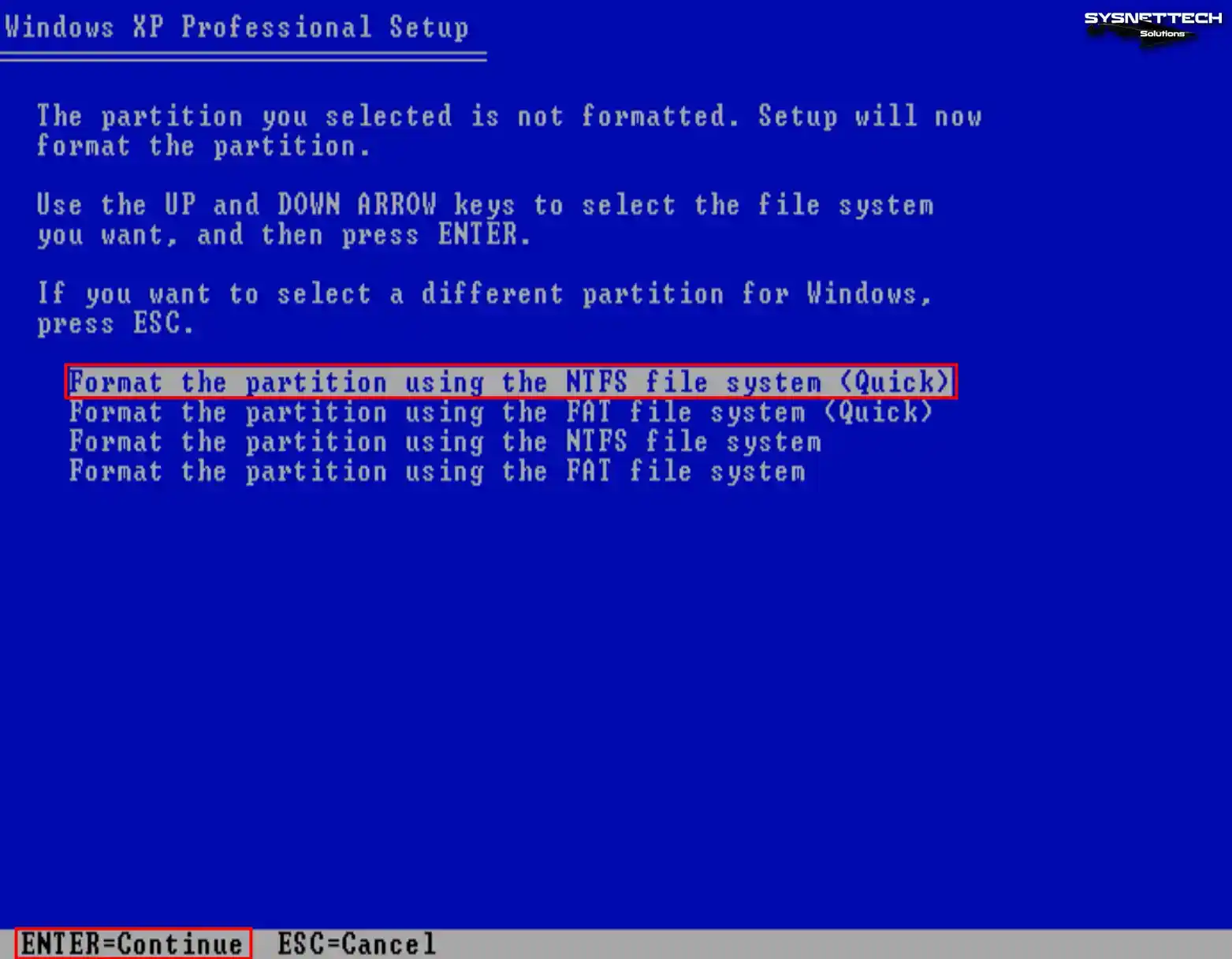 Formatting a Virtual Disk Using the NTFS File System