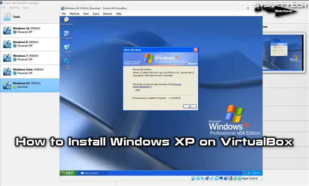 How to Install Windows XP on Oracle VM VirtualBox