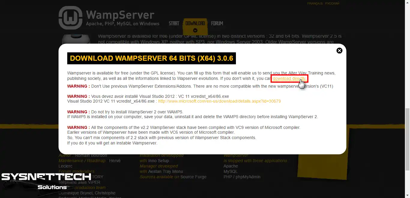 Download WampServer 64 Bit