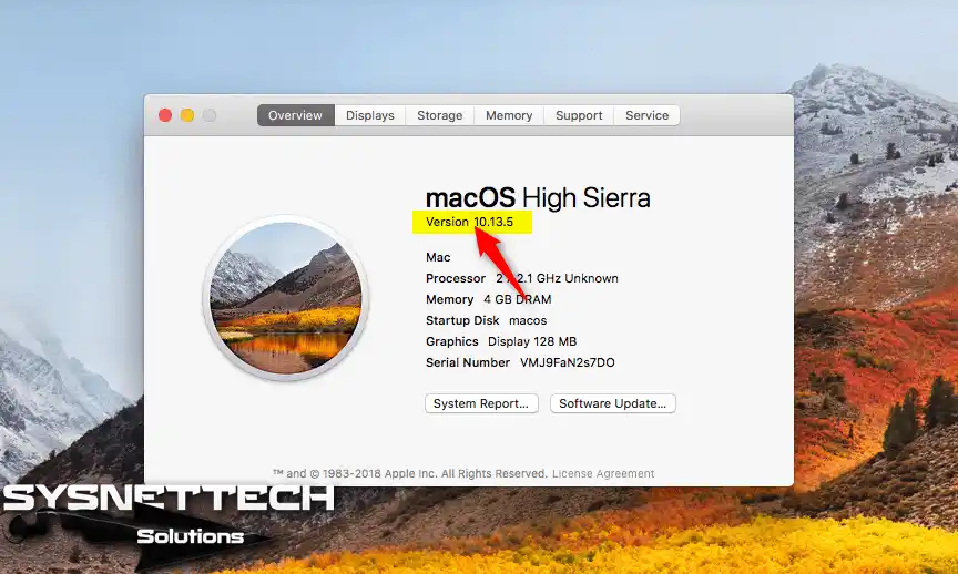 macOS High Sierra Version