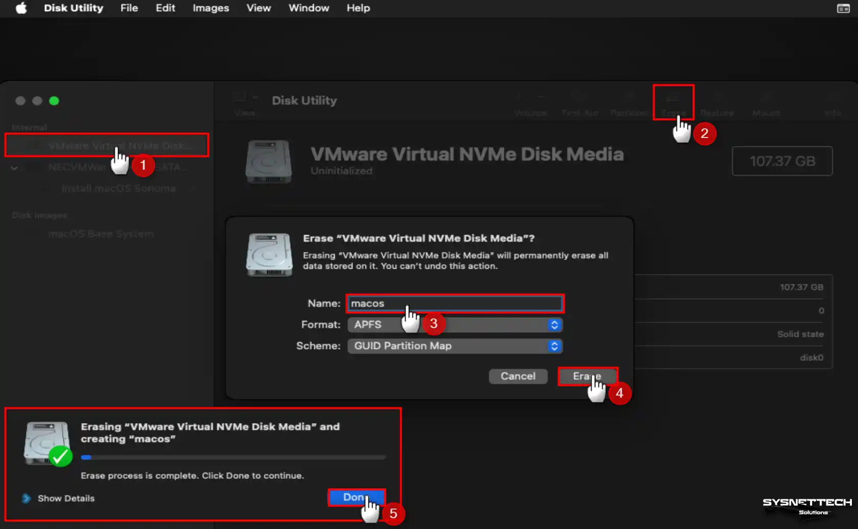 Formatting VMware Virtual NVMe Disk Media