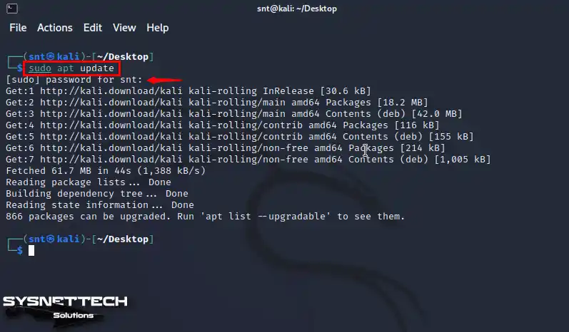 Updating Kali Package List