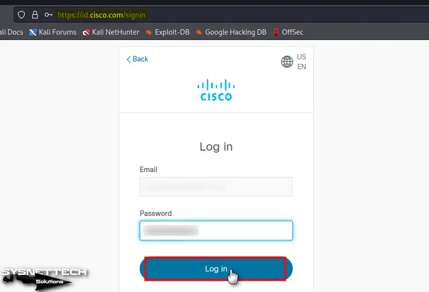 Cisco Hesap Bilgilerini Yazma
