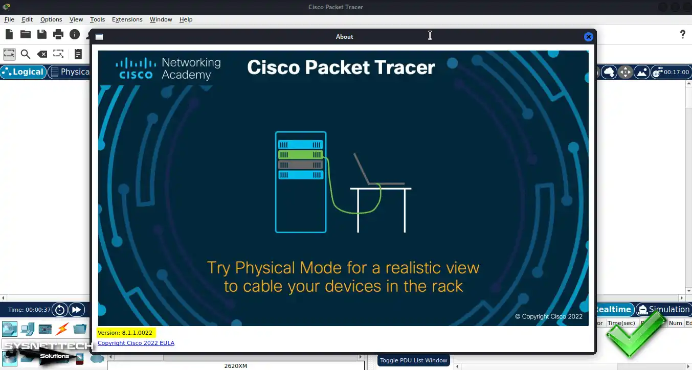 Packet Tracer Sürümünü Kontrol Etme