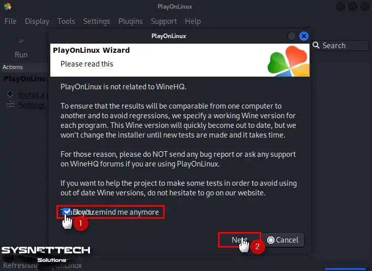 About WineHQ with PlayOnLinux