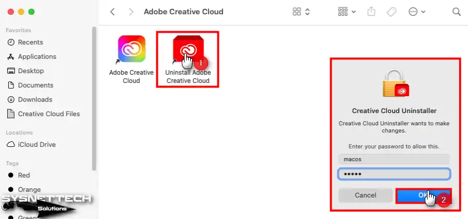 Creative Cloud Uninstaller İzin Verme