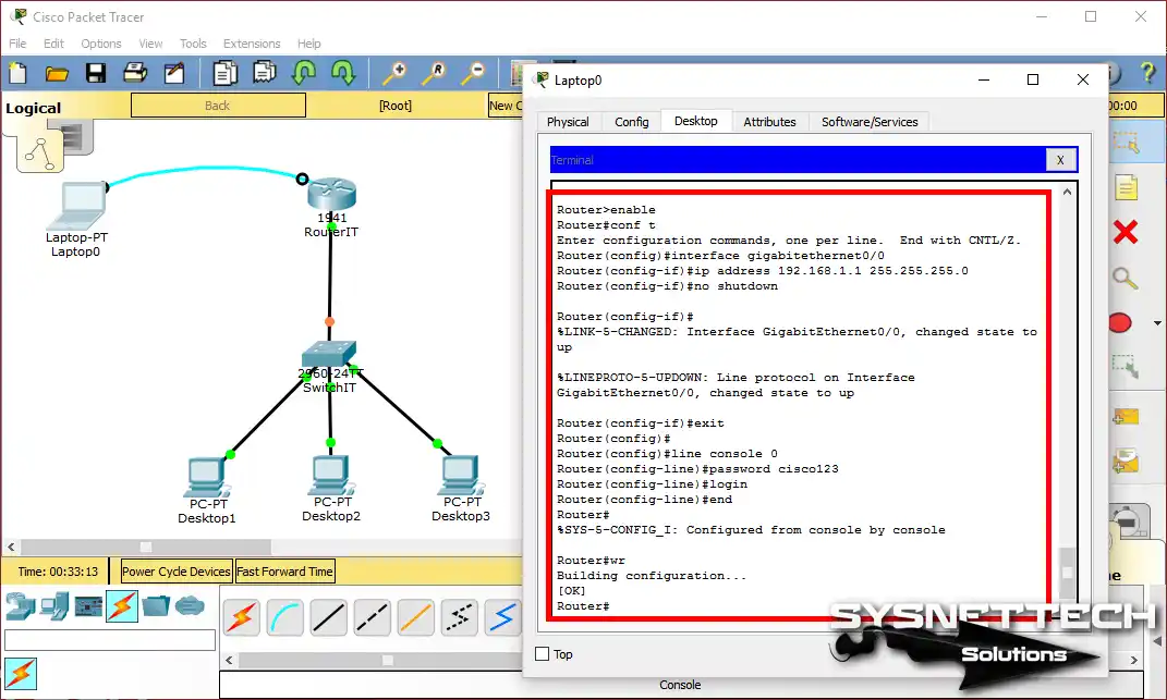Yönlendirici Üzerinde Konsol İçin Parola Oluşturma