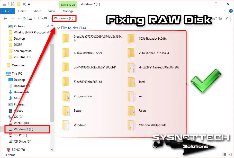 RAW HDD'nin Düzeltilmiş Hali