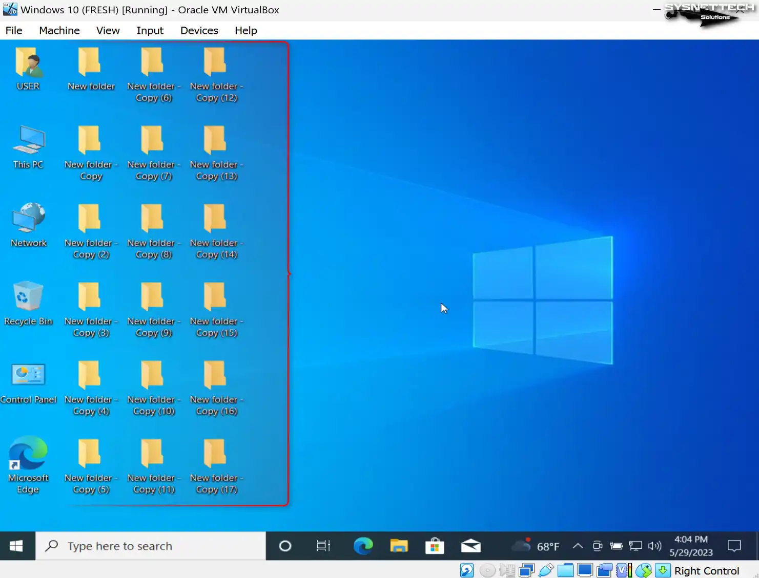 Creating Multiple New Folders in Windows 10 Desktop Location